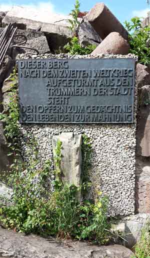 Gedenktafel auf dem Birkenkopf aka Monte Scherbelino Stuttgart